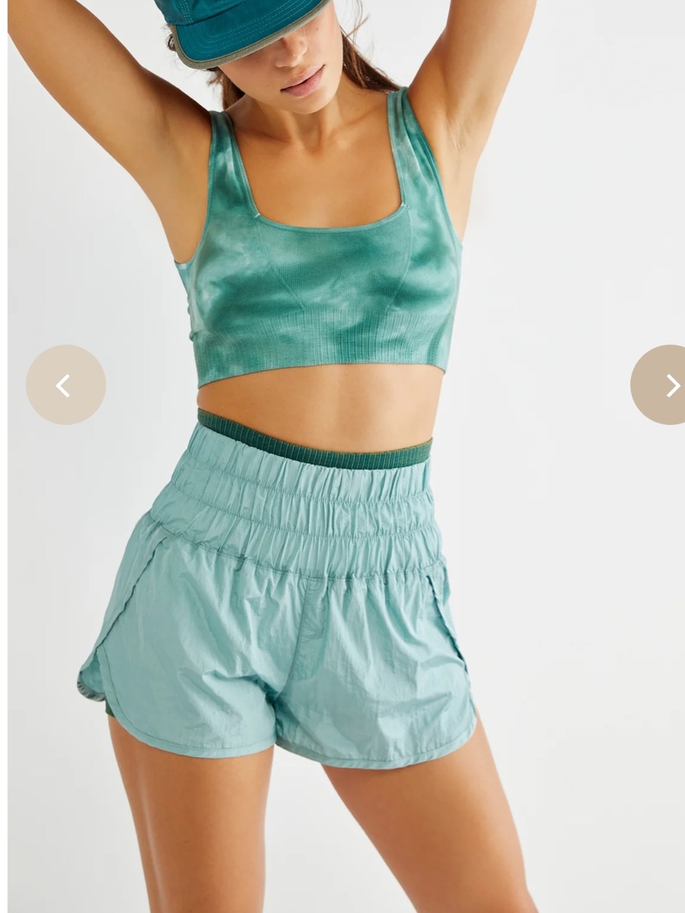 FREE PEOPLE MOVEMENT The Way Home Shorts Bayside Blue Size Small